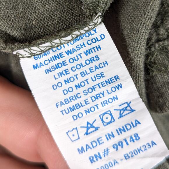 Brisco Brands It’s Organic T-Shirt M Green Psychedelic Mushroom Graphic Tee - Picture 4 of 5